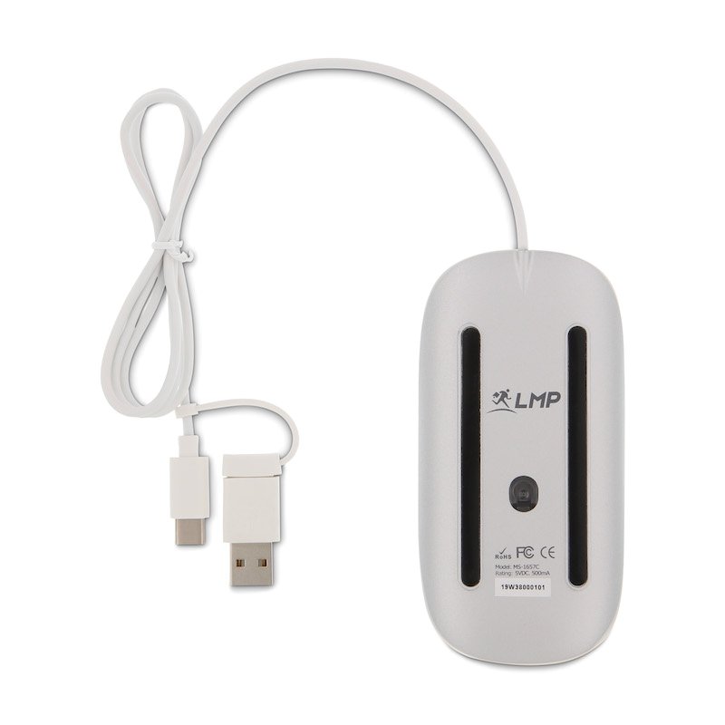 LMP Easy Kabel Maus USB-C, USB-C & USB-A, weiss