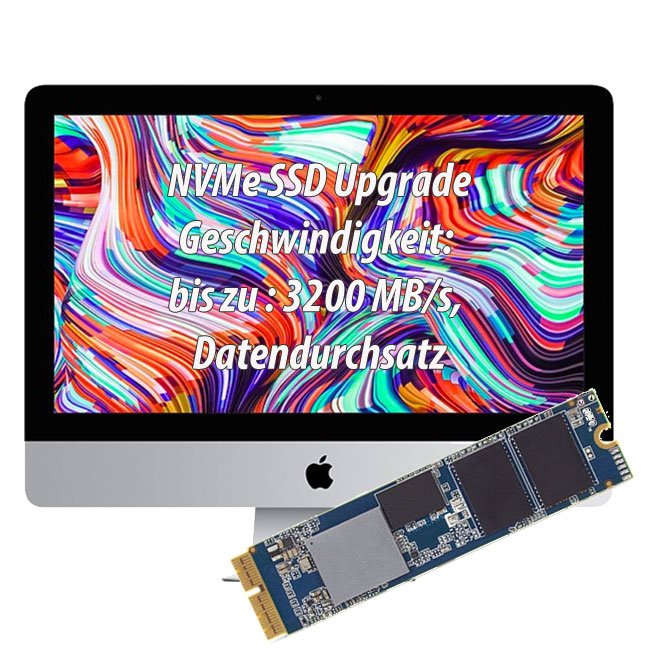 NVMe SSD Upgrade Apple iMac 21.5 inch A1418 und A2116 Retina 4K 2017 - 2019