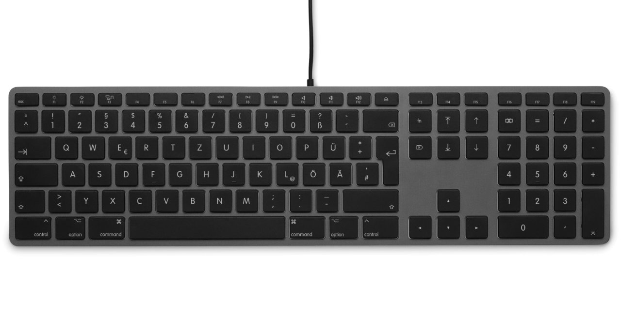 LMP USB-A Tastatur mit Ziffernblock space grau 18244