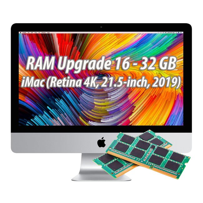 Arbeitspeicherupgrade iMac (Retina 4K, 21.5-inch, 2019) 16 - 64 GB