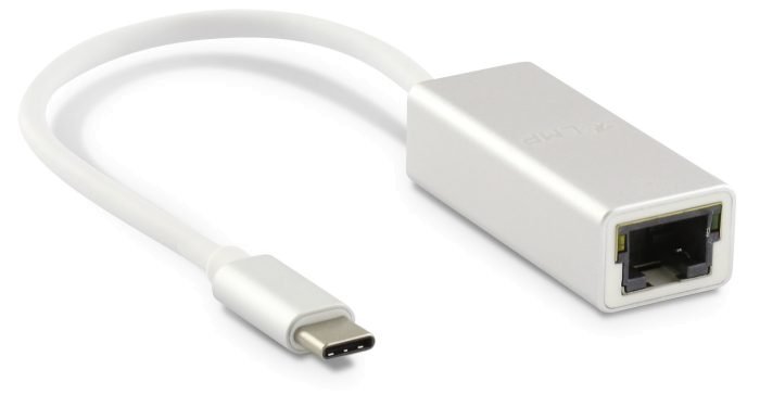 LMP USB-C (m) zu Gigabit Ethernet (w) Adapter, silber