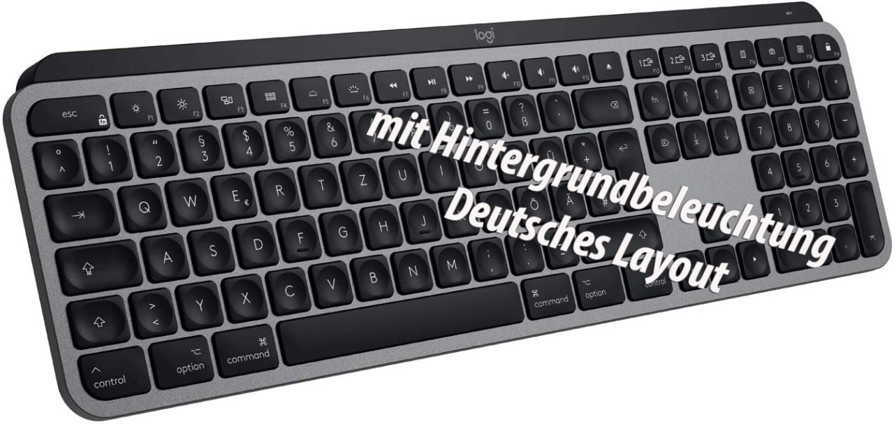 LOGITECH MX Keys Bluetooth Tastatur für Mac, spacegrau