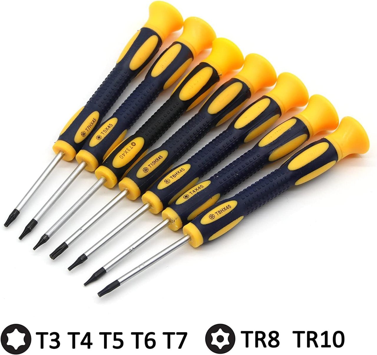 10 teiliger Torx Schraubendrehersatz T3, T4, T5, T6, T7, T8 und T10