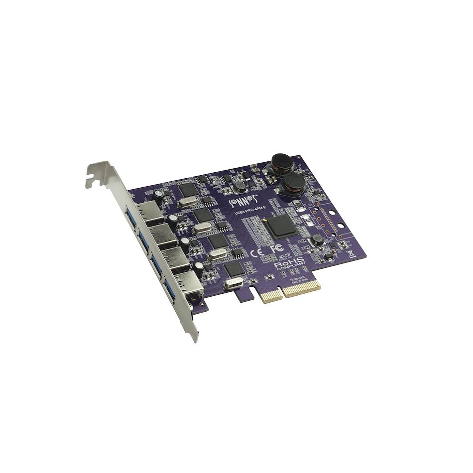 SONNET Allegro Pro USB 3.2 Karte PCIe, 4 Ports USB3-PRO-4P10-E