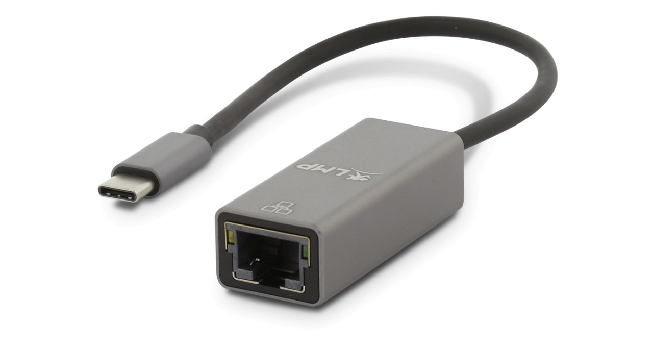 LMP USB-C (m) zu Gigabit Ethernet (w) Adapter, space grau