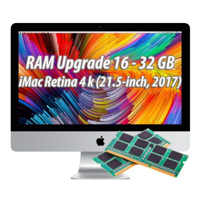 Arbeitspeicherupgrade iMac (Retina 4K, 21.5-inch, 2017) 16 - 32 GB