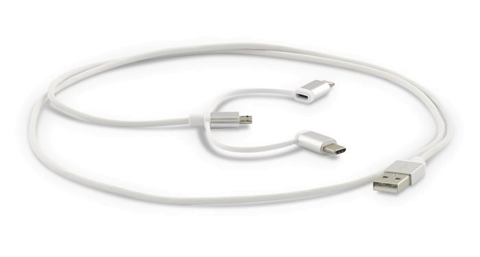 LMP 3-in-1 USB-A zu Lightning | USB-C | Micro USB Kabel