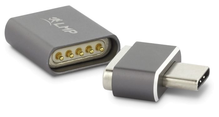 LMP USB-C (f) zu USB-C (m) Magnetic Safety Adapter space grau