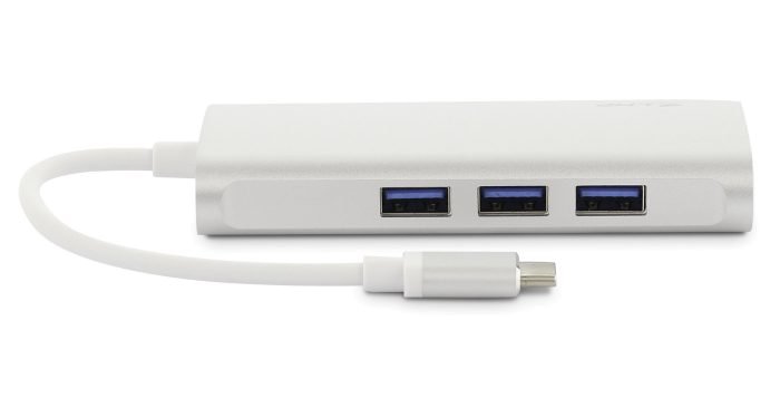 LMP USB-C Netzwerk Hub 5-Port silber