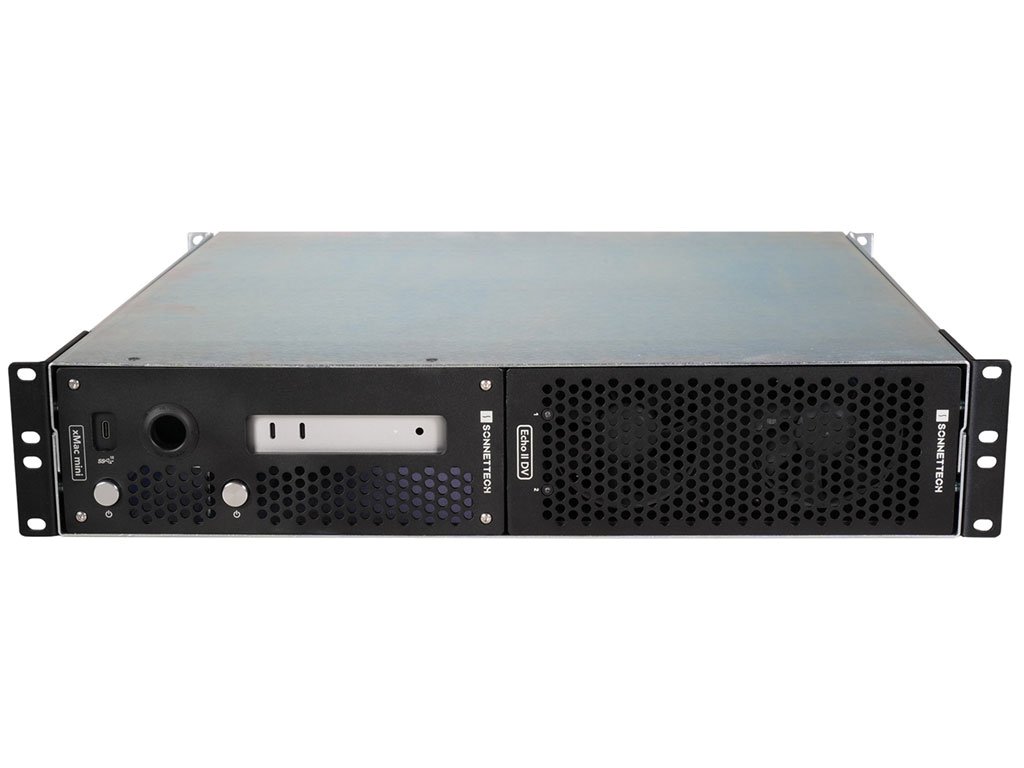 SONNET xMac mini (2024+) 2U Rackmount System mit Echo IIDV T5 Modul