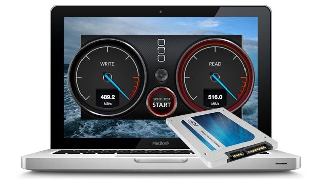SSD Upgrade 500 GB für Macbook Pro A1278, A1286, A1297 inkl. Einbau