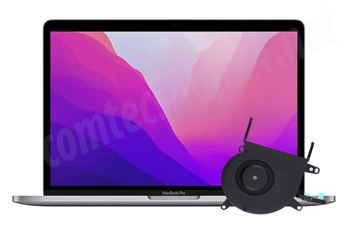 Wir tauschen bei Ihrem MacBook Pro (13-inch, M2, 2022) A2338 EMC 8162 den internen Lüfter.