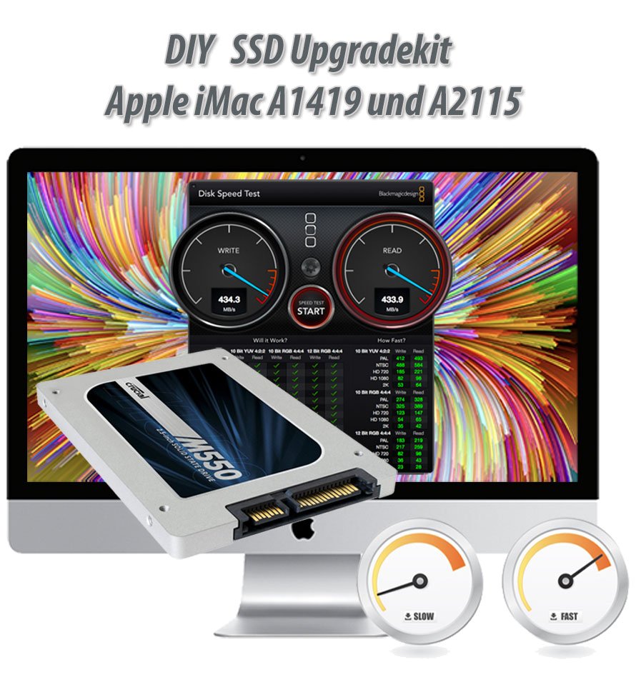DIY 2TB SSD Upgradekit iMac 27" A1419 Late 2012 bis Retina Early 2019