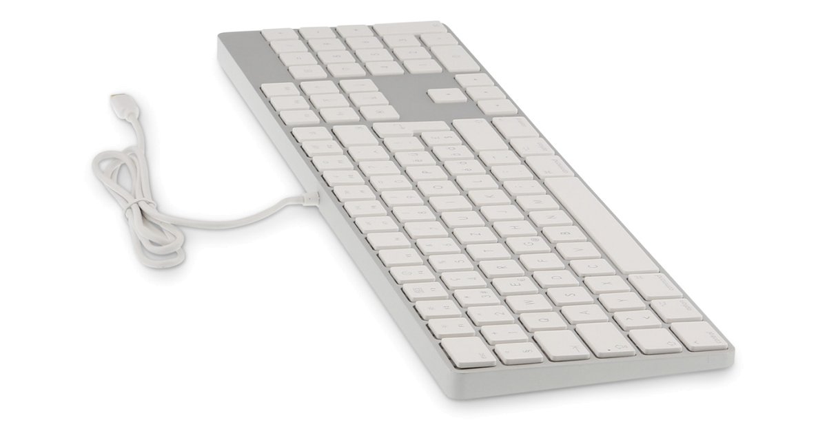 LMP kabelgebundene USB-C Tastatur silber, Deutsch