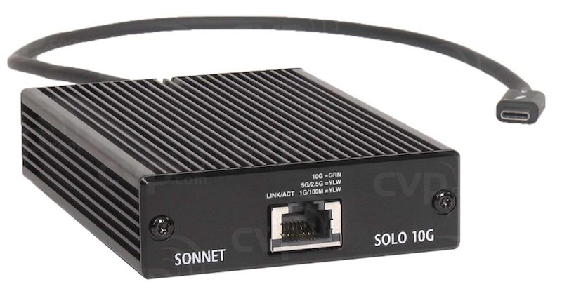 SONNET Solo 10G TB3 auf 10GBASE-T Ethernet Adapter SOLO10G-TB3